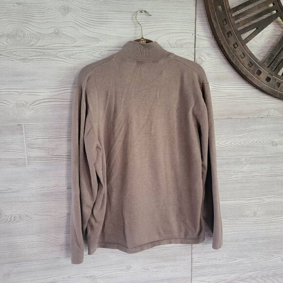 Edwards Andrew Rohan Quarter Zip Sweater Mens SZ L Beige - Picture 3 of 3